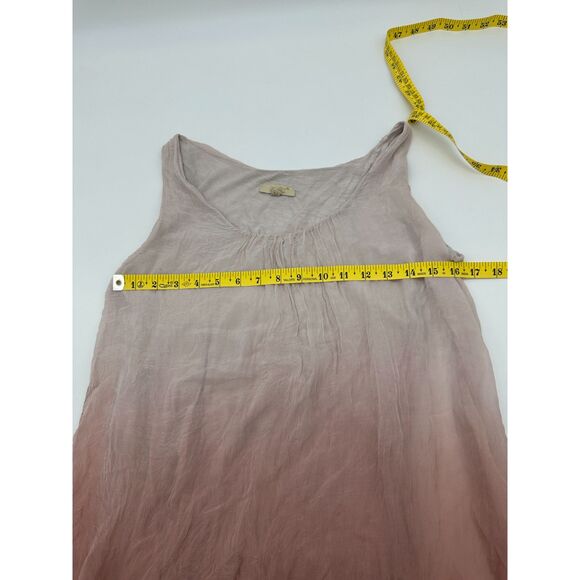 Giusy Silk Top for Women Sz M Sleeveless Gradient Pink Lined AS IS - Picture 9 of 10